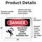 Signmission High Voltage Electrical Room Danger Sign, Vinyl Decal, 7in W x 5in L, 2PK OS-2PACK-DS-D-57-L-2201 - alternate 2